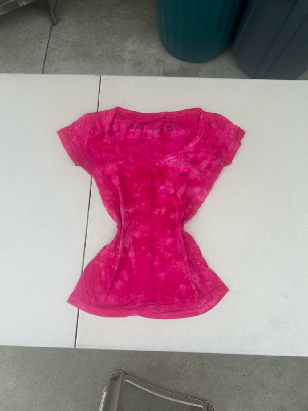 Black Women’s Hot Pink Tie-Dye Short Sleeve Scoop Tee